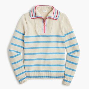 J.CREW FACTORY Striped Half-zip Pullover Sweater Size S